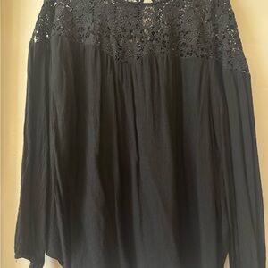 Old Navy Black Lace Detail Blouse